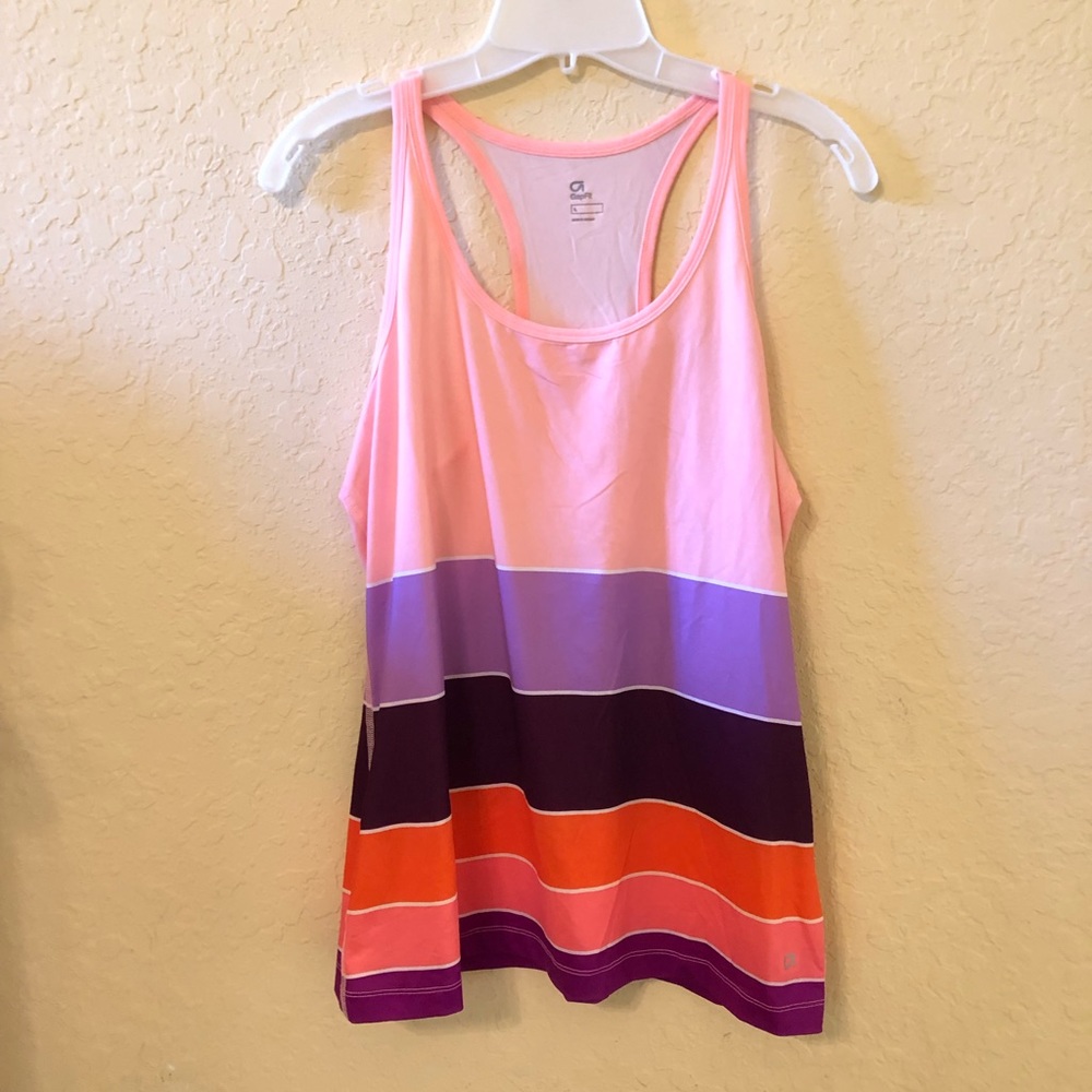 GapFit color block striped athletic tank top